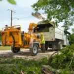 Bandit 12 in wood chipper for rent from ACT